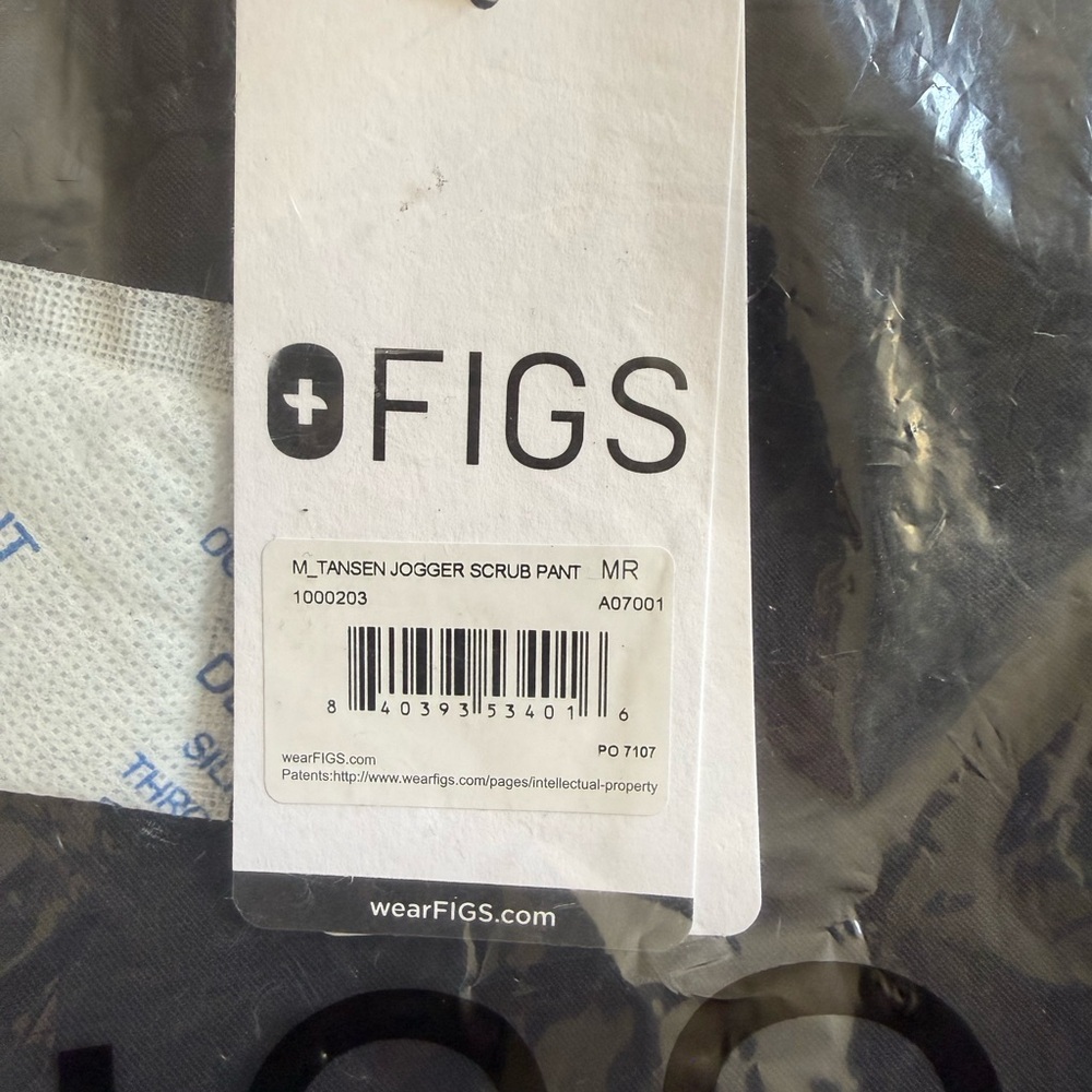 FIGS Tansen Jogger Scrub Pants Black Men’s Medium Regular MR NWT - Picture 7 of 8